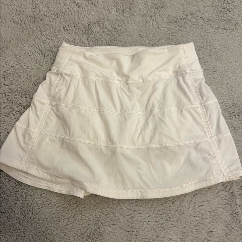 Lululemon White Pace Rival Skirt